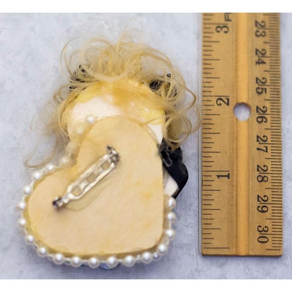 Vintage Beautiful Victorian Lady Cameo Brooch - Ci1 - Picture 2 of 2